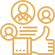Construction workforce, contractor management and project support services icon.